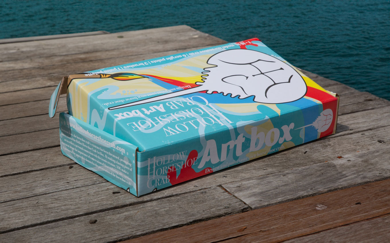 Hollow Horseshoe Crab Art Box